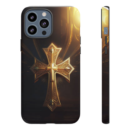 Golden Cross Handyhülle für Iphone 12/13/14/15 Pro/Max/Plus Phone Case 34.99 Accessories, Apple, Cross, Glossy, Golden, iPhone Cases, Matte, Phone accessory, Phone Cases, Samsung Cases, Summer Picks, Tough, Valentine's Day Picks JLR Design