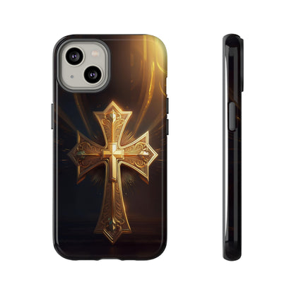 Golden Cross Handyhülle für Iphone 12/13/14/15 Pro/Max/Plus Phone Case 34.99 Accessories, Apple, Cross, Glossy, Golden, iPhone Cases, Matte, Phone accessory, Phone Cases, Samsung Cases, Summer Picks, Tough, Valentine's Day Picks JLR Design