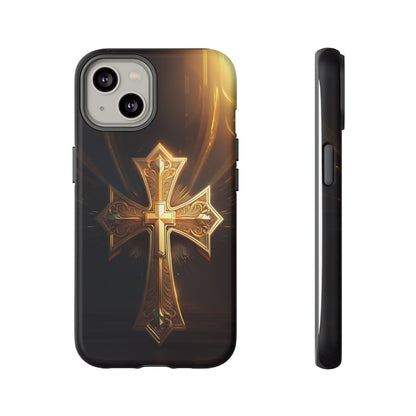 Golden Cross Handyhülle für Iphone 12/13/14/15 Pro/Max/Plus Phone Case 34.99 Accessories, Apple, Cross, Glossy, Golden, iPhone Cases, Matte, Phone accessory, Phone Cases, Samsung Cases, Summer Picks, Tough, Valentine's Day Picks JLR Design