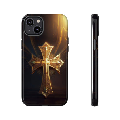 Golden Cross Handyhülle für Iphone 12/13/14/15 Pro/Max/Plus Phone Case 34.99 Accessories, Apple, Cross, Glossy, Golden, iPhone Cases, Matte, Phone accessory, Phone Cases, Samsung Cases, Summer Picks, Tough, Valentine's Day Picks JLR Design