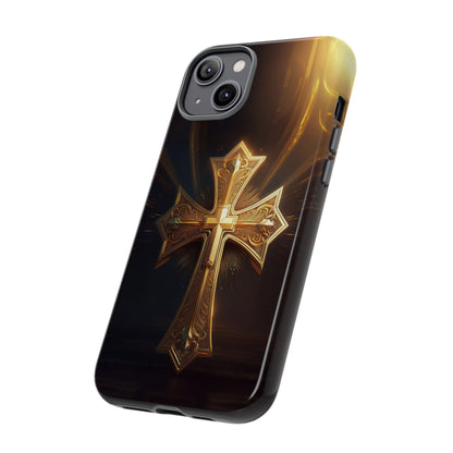 Golden Cross Handyhülle für Iphone 12/13/14/15 Pro/Max/Plus Phone Case 34.99 Accessories, Apple, Cross, Glossy, Golden, iPhone Cases, Matte, Phone accessory, Phone Cases, Samsung Cases, Summer Picks, Tough, Valentine's Day Picks JLR Design