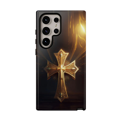 Golden Cross Handyhülle für Samsung Galaxy S22/23/24 Plus/Ultra Phone Case 34.99 Accessories, Cross, Glossy, Golden, iPhone Cases, Matte, Phone accessory, Phone Cases, Samsung, Samsung Cases, Summer Picks, Tough, Valentine's Day Picks JLR Design