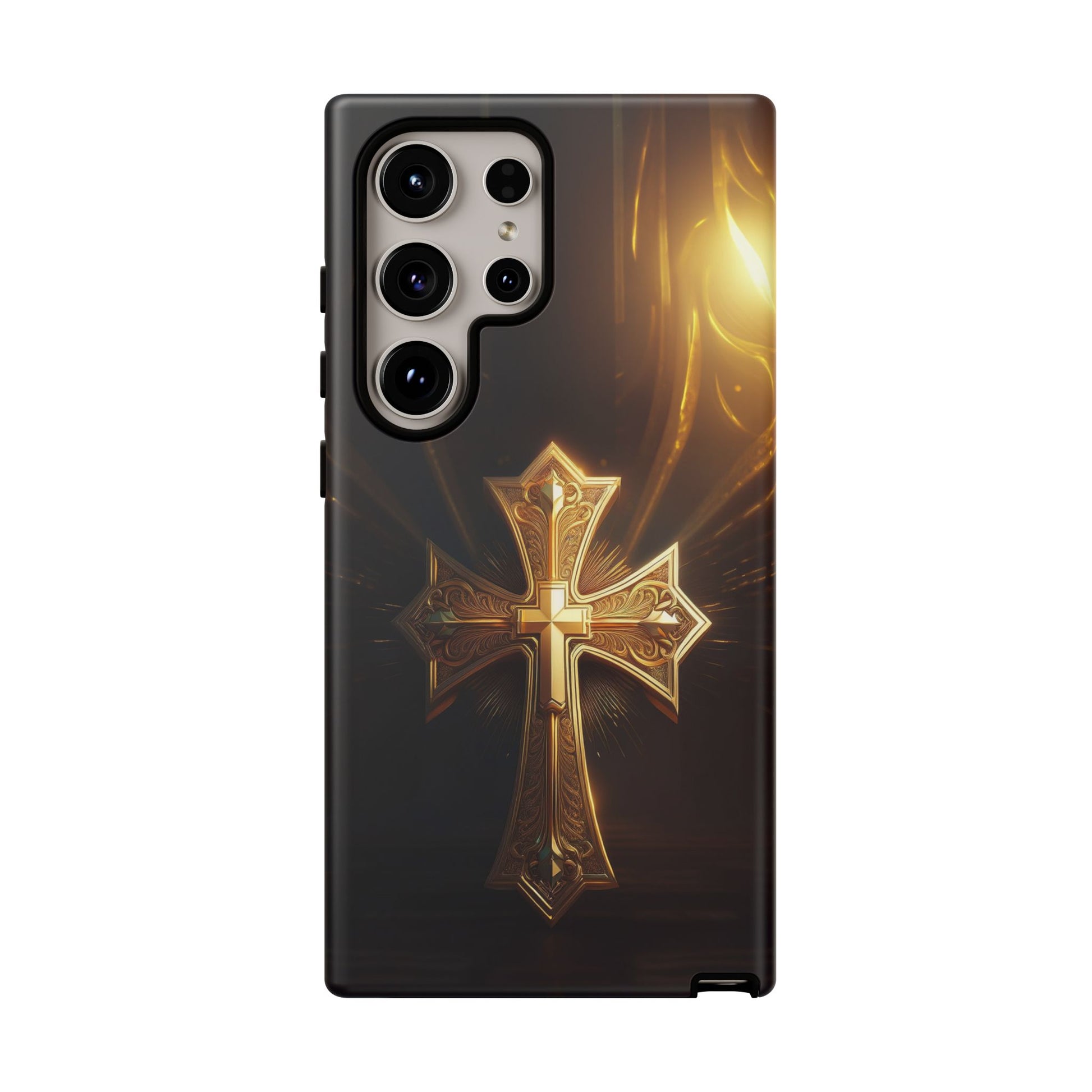 Golden Cross Handyhülle für Samsung Galaxy S22/23/24 Plus/Ultra Phone Case 34.99 Accessories, Cross, Glossy, Golden, iPhone Cases, Matte, Phone accessory, Phone Cases, Samsung, Samsung Cases, Summer Picks, Tough, Valentine's Day Picks JLR Design