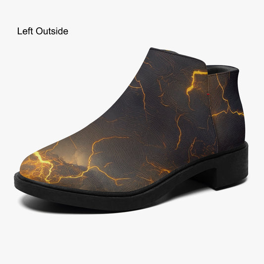 Golden Thunder elegante Reißverschluss-Stiefeletten Stiefeletten JLR Design