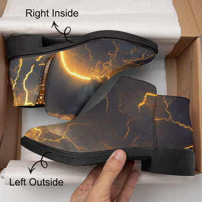 Golden Thunder elegante Reißverschluss-Stiefeletten Stiefeletten JLR Design