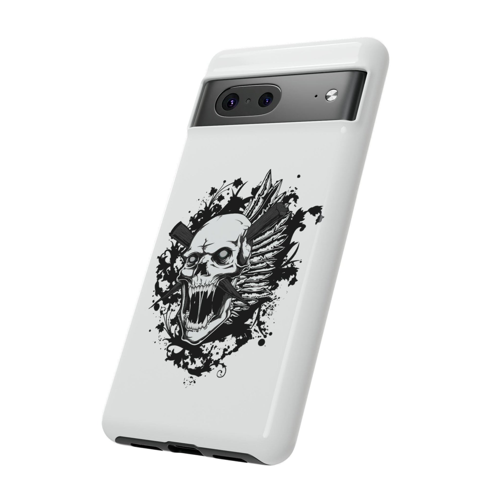 Google Pixel Impaled Skull Cover Phone Case 37.99 Accessories, Glossy, Google, Impaled, Matte, Phone accessory, Phone Cases, Pixel, Skull, Tough, Valentine's Day Picks JLR Design