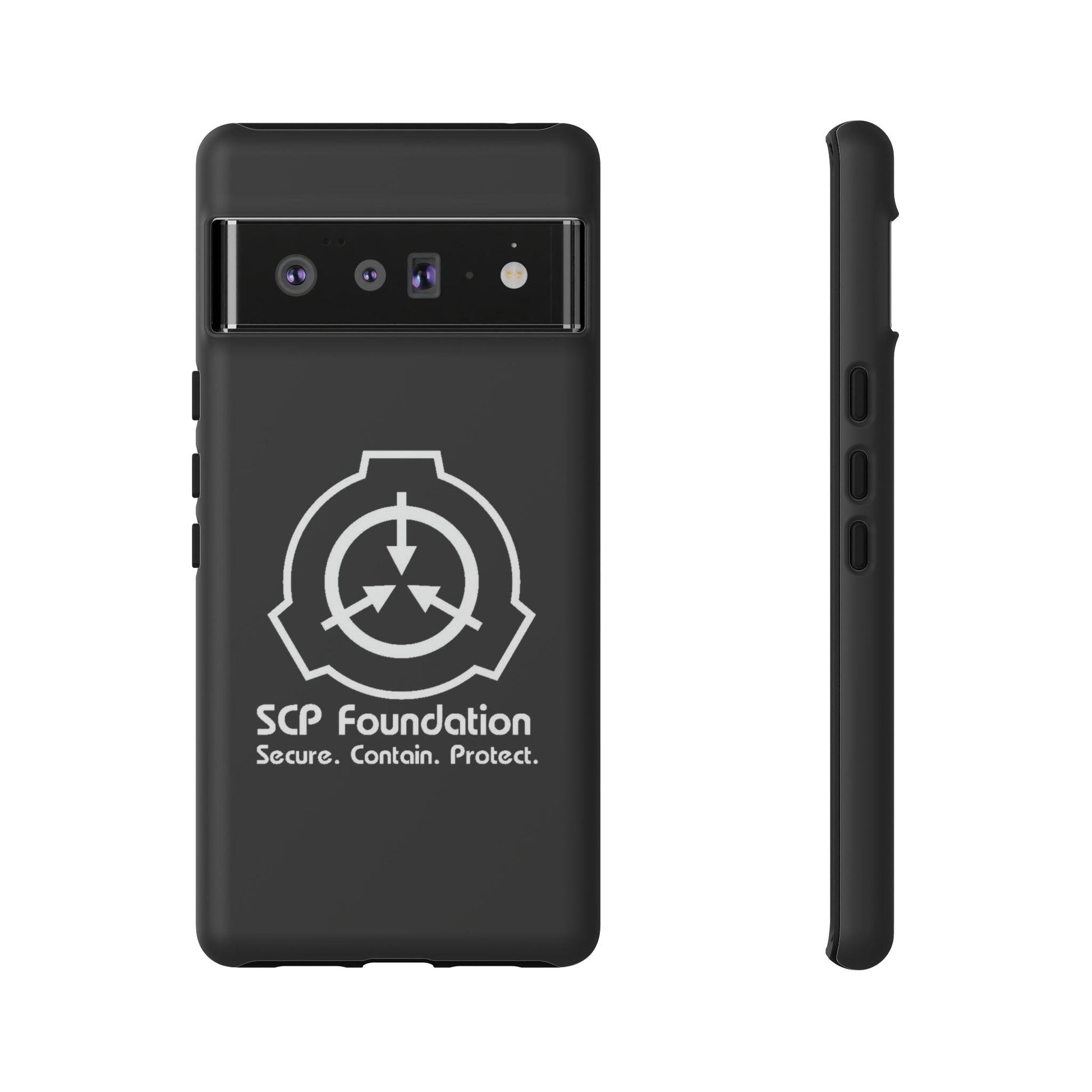 Google Pixel SCP Foundation schwarz Cover Phone Case 44.99 Accessories, Foundation, Glossy, Handyhülle, iPhone Cases, Logo, Matte, Phone accessory, Phone Cases, Samsung Cases, SCP, Weiss JLR Design