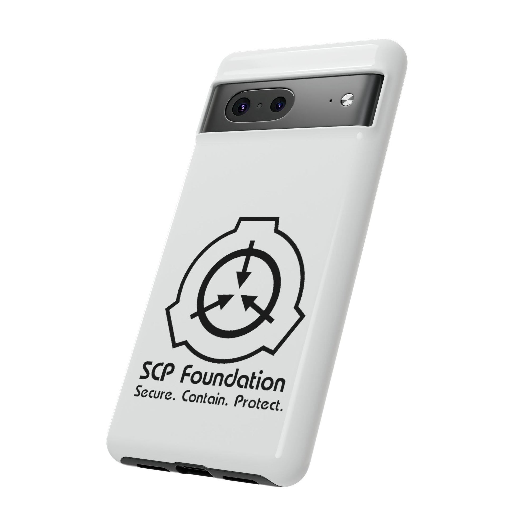 Google Pixel SCP Foundation Weiss Cover Phone Case 44.99 Accessories, Foundation, Glossy, Google, iPhone Cases, Logo, Matte, Phone accessory, Phone Cases, Pixel, Samsung Cases, Schwarz, SCP, Weiss JLR Design