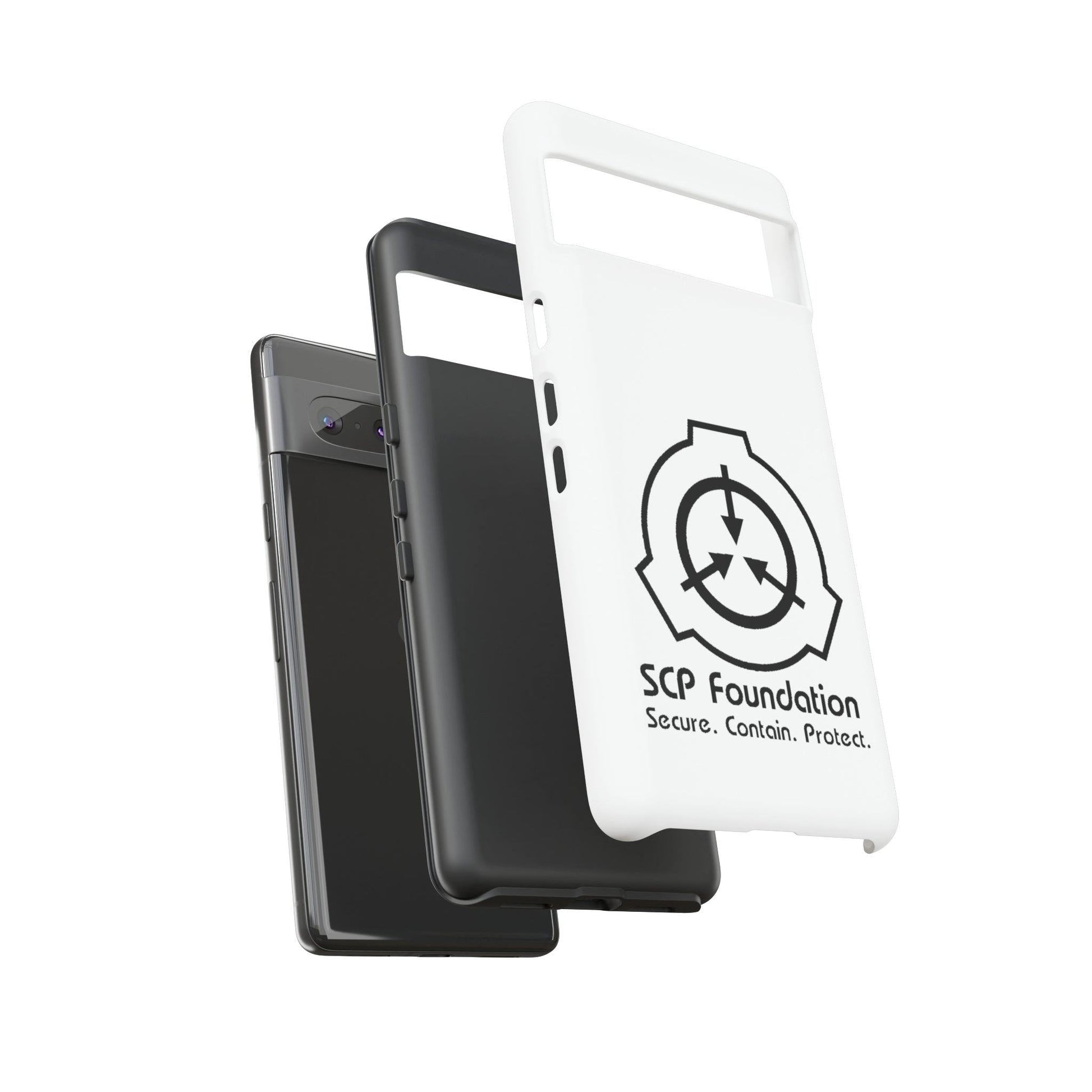 Google Pixel SCP Foundation Weiss Cover Phone Case 44.99 Accessories, Foundation, Glossy, Google, iPhone Cases, Logo, Matte, Phone accessory, Phone Cases, Pixel, Samsung Cases, Schwarz, SCP, Weiss JLR Design