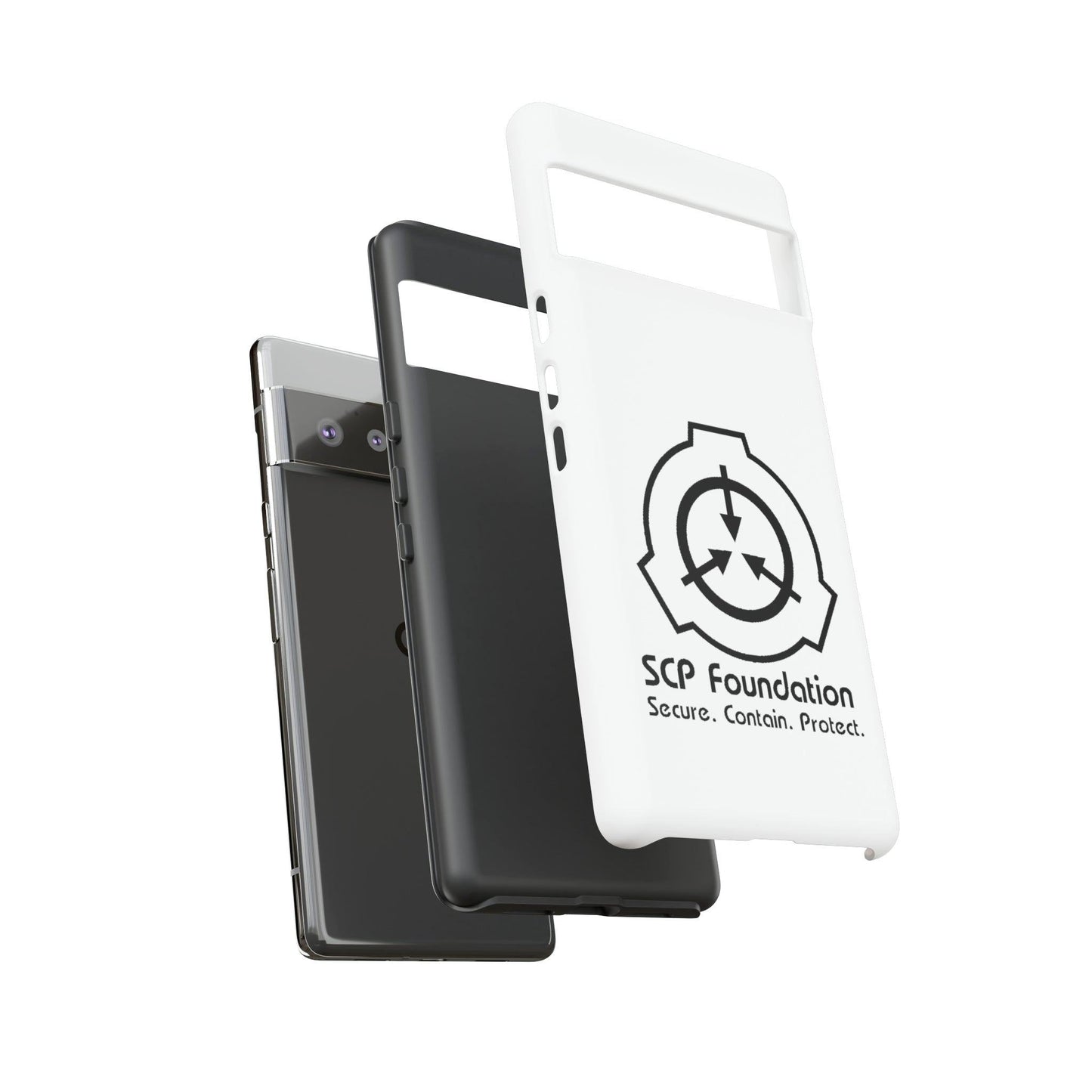 Google Pixel SCP Foundation Weiss Cover Phone Case 44.99 Accessories, Foundation, Glossy, Google, iPhone Cases, Logo, Matte, Phone accessory, Phone Cases, Pixel, Samsung Cases, Schwarz, SCP, Weiss JLR Design