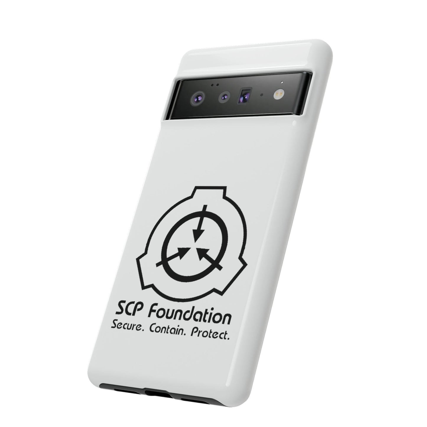 Google Pixel SCP Foundation Weiss Cover Phone Case 44.99 Accessories, Foundation, Glossy, Google, iPhone Cases, Logo, Matte, Phone accessory, Phone Cases, Pixel, Samsung Cases, Schwarz, SCP, Weiss JLR Design