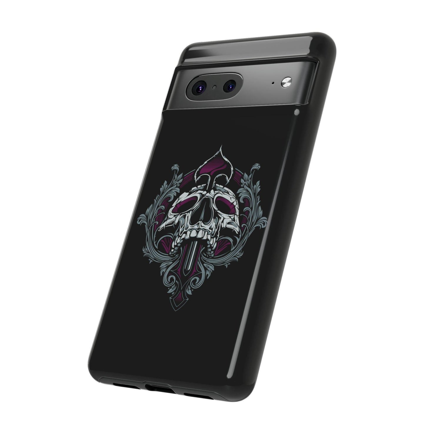 Google Pixel Spade Skull Cover Phone Case 39.99 Accessories, Glossy, Google, Matte, Phone accessory, Phone Cases, Pixel, Skull, Spade, Tough, Valentine's Day Picks JLR Design