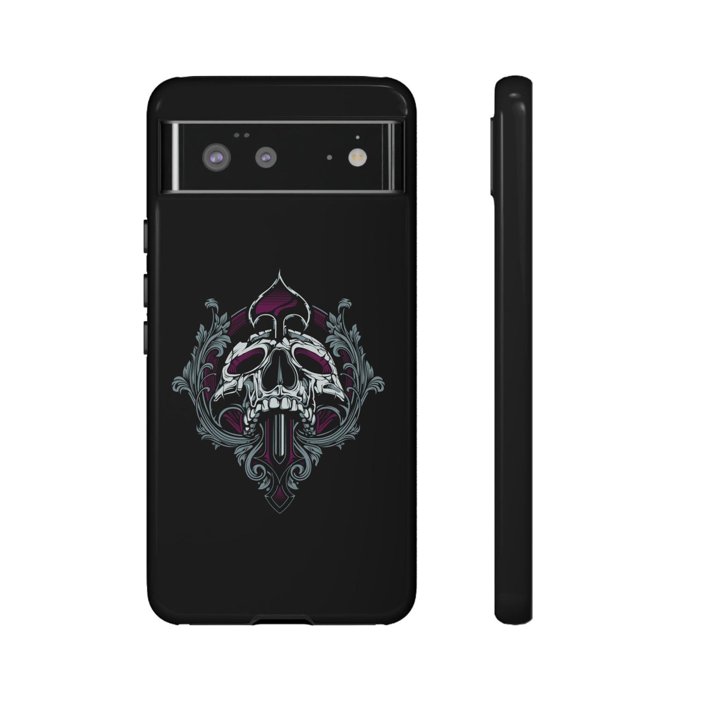 Google Pixel Spade Skull Cover Phone Case 39.99 Accessories, Glossy, Google, Matte, Phone accessory, Phone Cases, Pixel, Skull, Spade, Tough, Valentine's Day Picks JLR Design