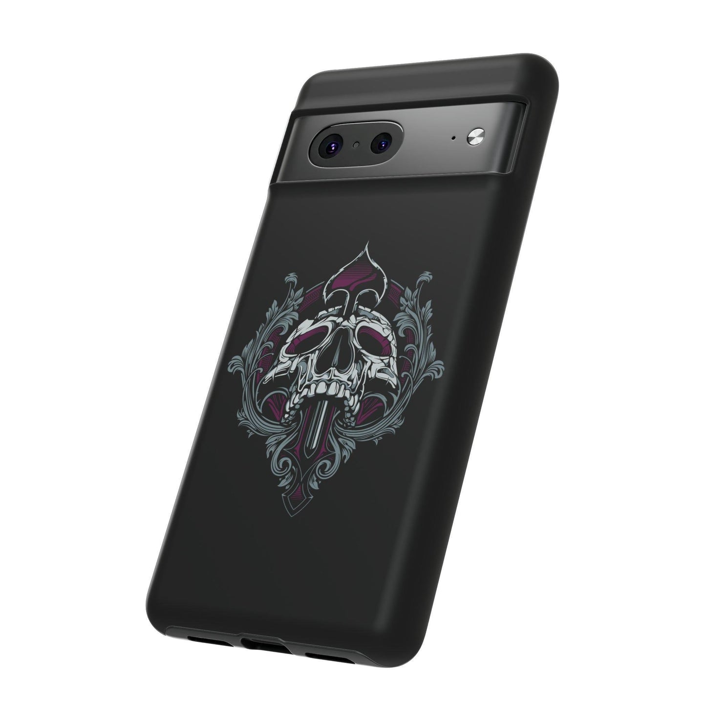 Google Pixel Spade Skull Cover Phone Case 39.99 Accessories, Glossy, Google, Matte, Phone accessory, Phone Cases, Pixel, Skull, Spade, Tough, Valentine's Day Picks JLR Design