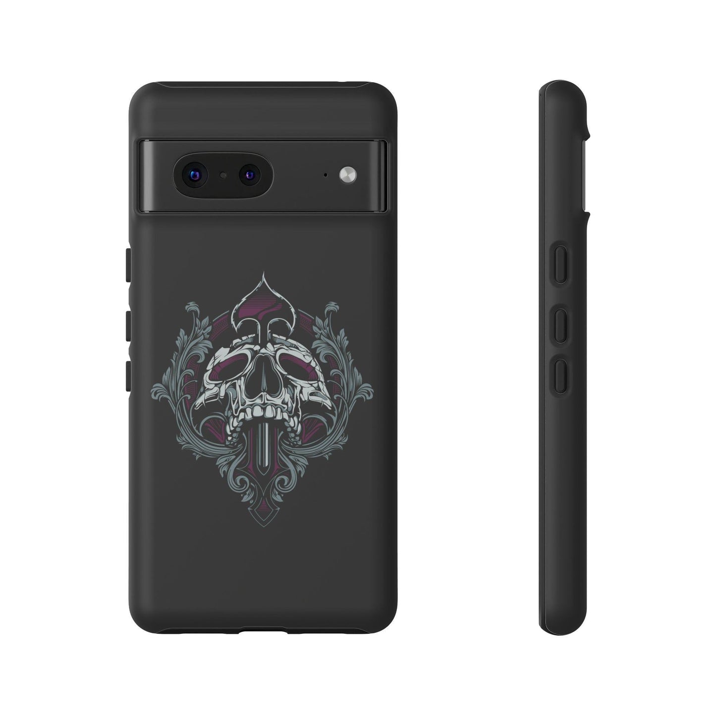 Google Pixel Spade Skull Cover Phone Case 39.99 Accessories, Glossy, Google, Matte, Phone accessory, Phone Cases, Pixel, Skull, Spade, Tough, Valentine's Day Picks JLR Design