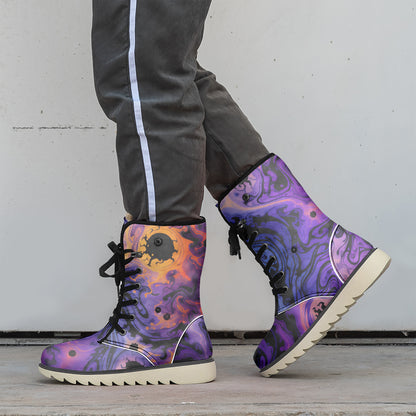 Gothic Tie Dye v1 Chic Boots mit Plüschfutter Stiefel JLR Design