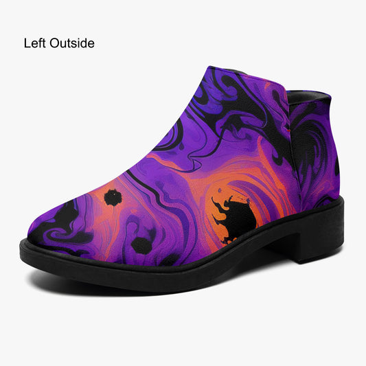 Gothic Tie Dye v1 elegante Reißverschluss-Stiefeletten Stiefeletten JLR Design