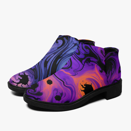 Gothic Tie Dye v1 elegante Reißverschluss-Stiefeletten Stiefeletten JLR Design