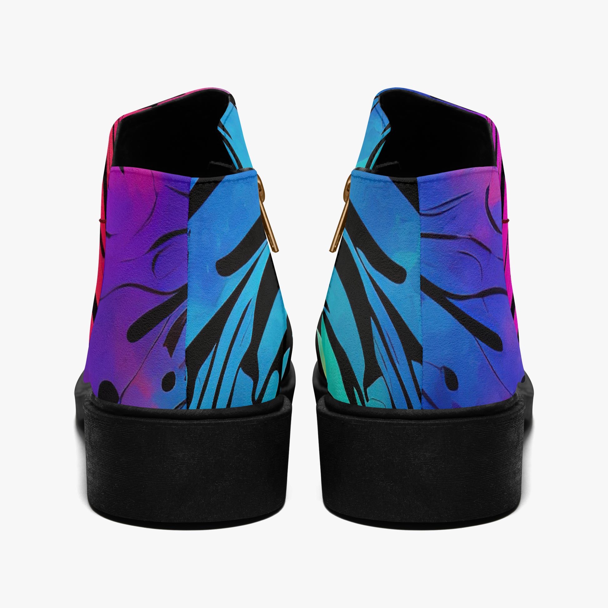 Gothic Tie Dye v2 elegante Reißverschluss-Stiefeletten Stiefeletten JLR Design