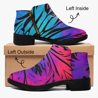 Gothic Tie Dye v2 elegante Reißverschluss-Stiefeletten Stiefeletten JLR Design