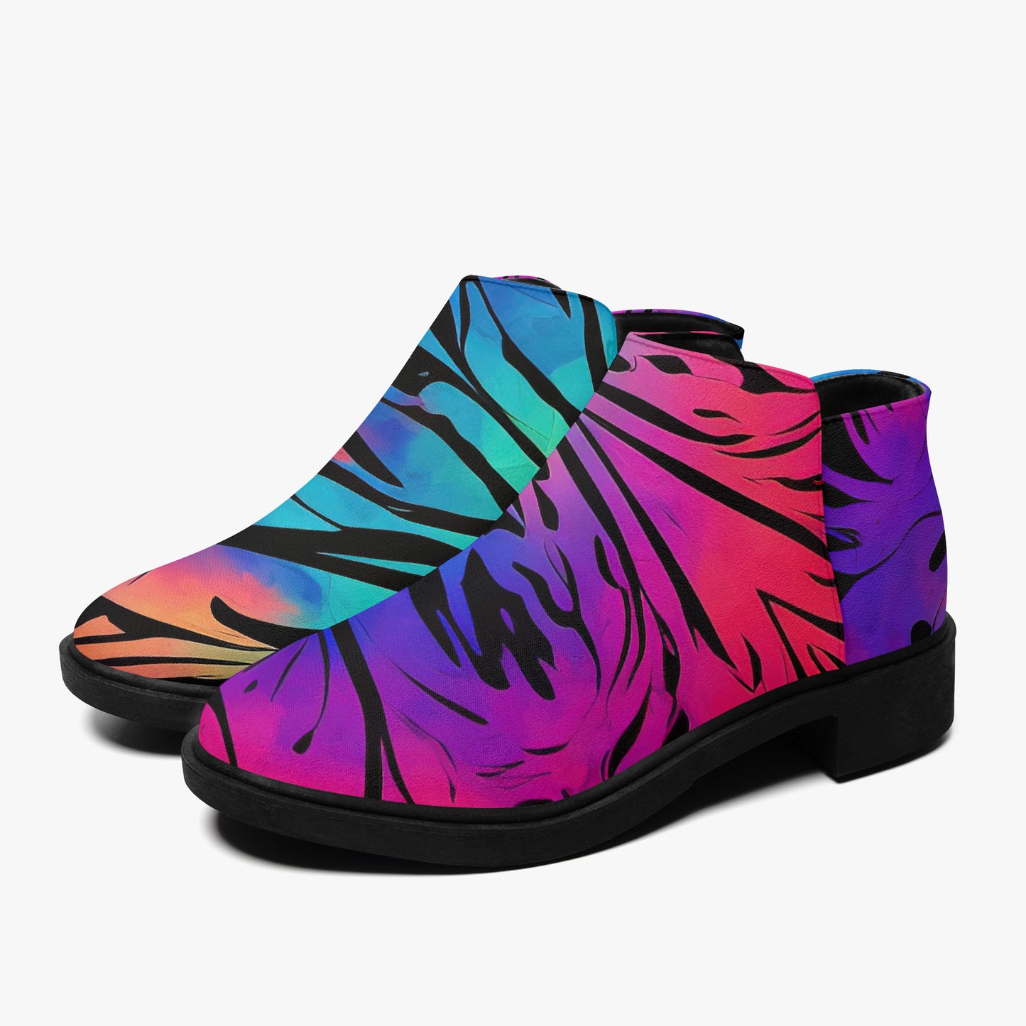 Gothic Tie Dye v2 elegante Reißverschluss-Stiefeletten Stiefeletten JLR Design
