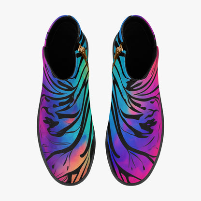 Gothic Tie Dye v2 elegante Reißverschluss-Stiefeletten Stiefeletten JLR Design