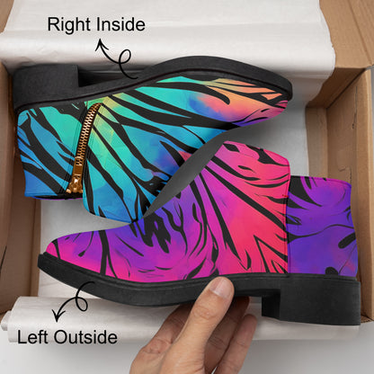 Gothic Tie Dye v2 elegante Reißverschluss-Stiefeletten Stiefeletten JLR Design