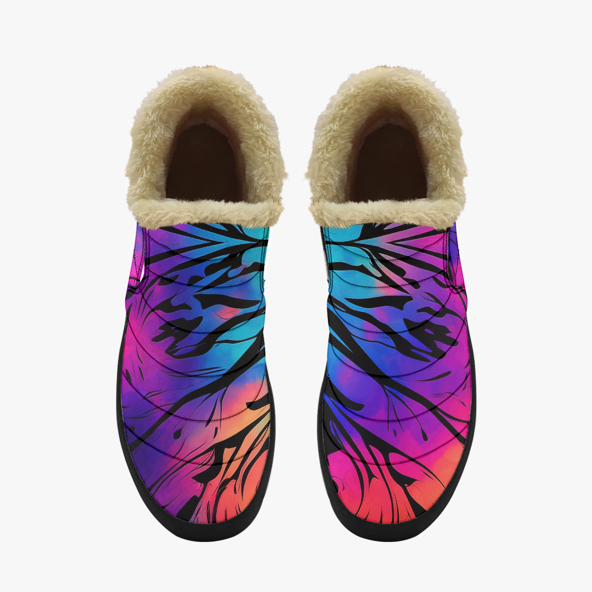 Gothic Tie Dye v2 Faux Fur Slipper Slipper JLR Design