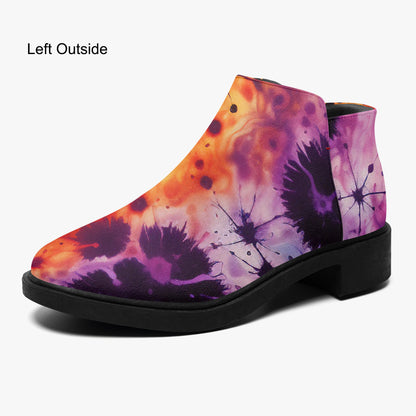 Gothic Tie Dye v3 elegante Reißverschluss-Stiefeletten Stiefeletten JLR Design