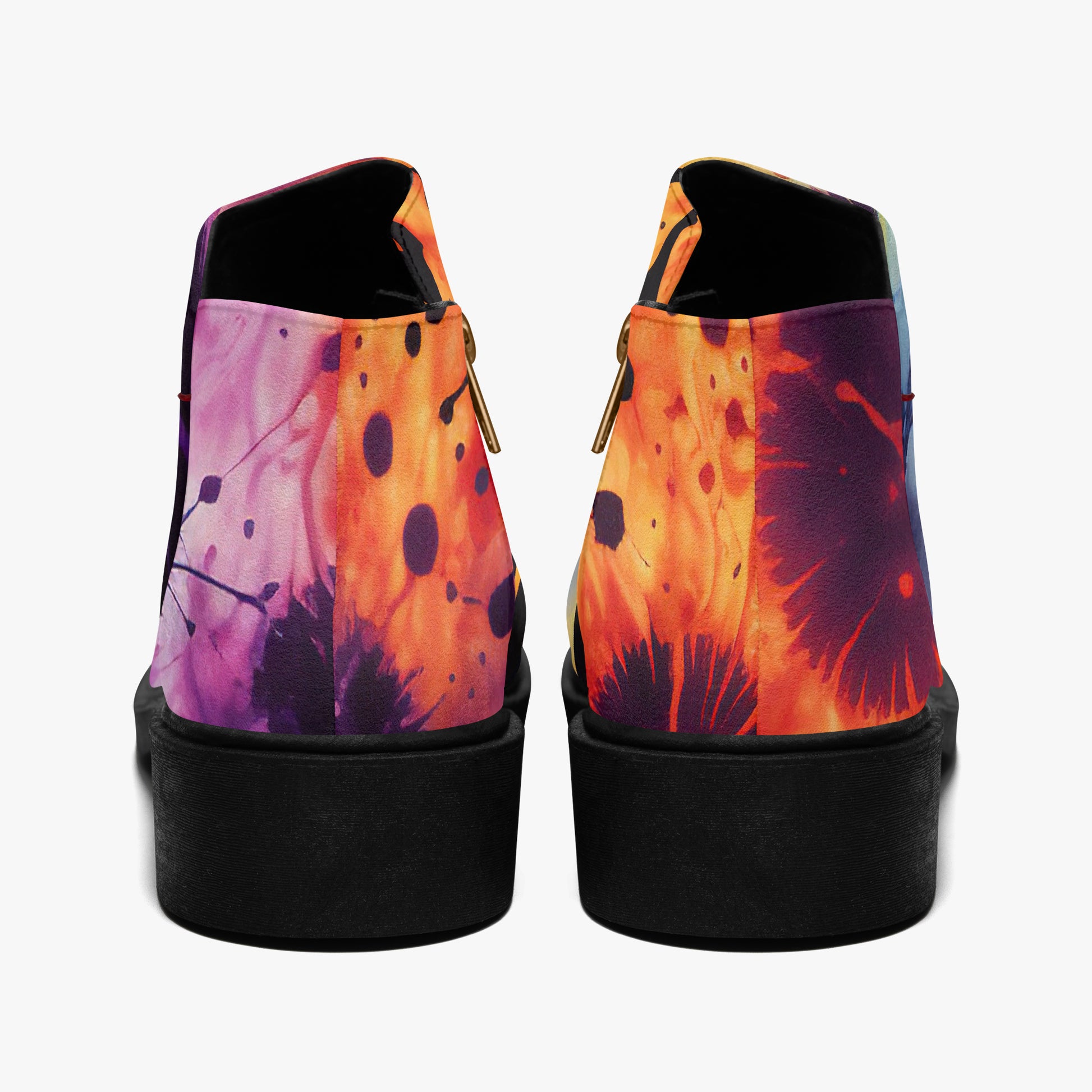 Gothic Tie Dye v3 elegante Reißverschluss-Stiefeletten Stiefeletten JLR Design