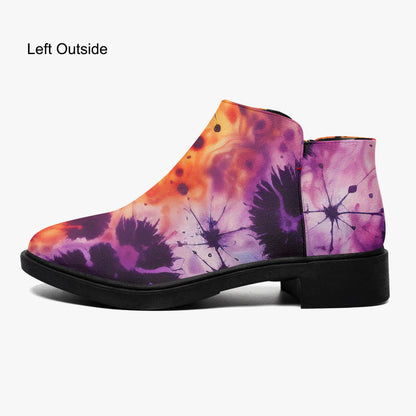 Gothic Tie Dye v3 elegante Reißverschluss-Stiefeletten Stiefeletten JLR Design