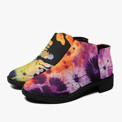 Gothic Tie Dye v3 elegante Reißverschluss-Stiefeletten Stiefeletten JLR Design
