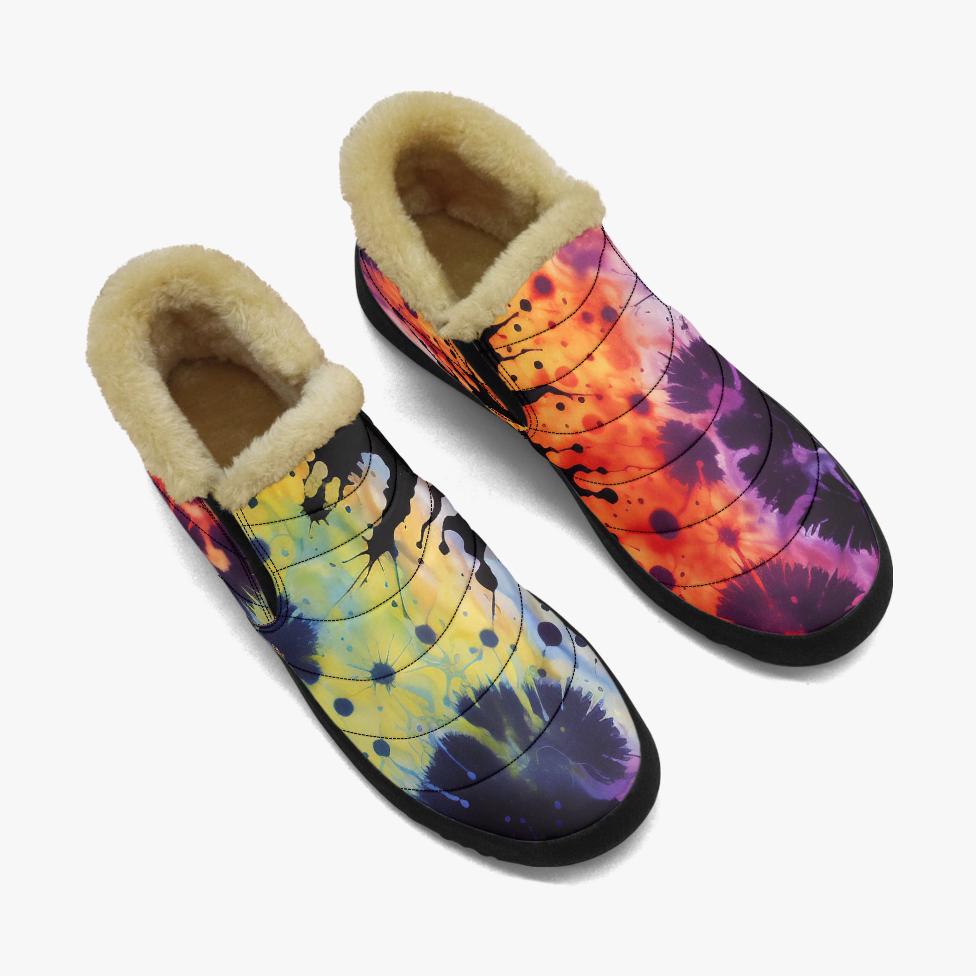 Gothic Tie Dye v3 Faux Fur Slipper Slipper JLR Design