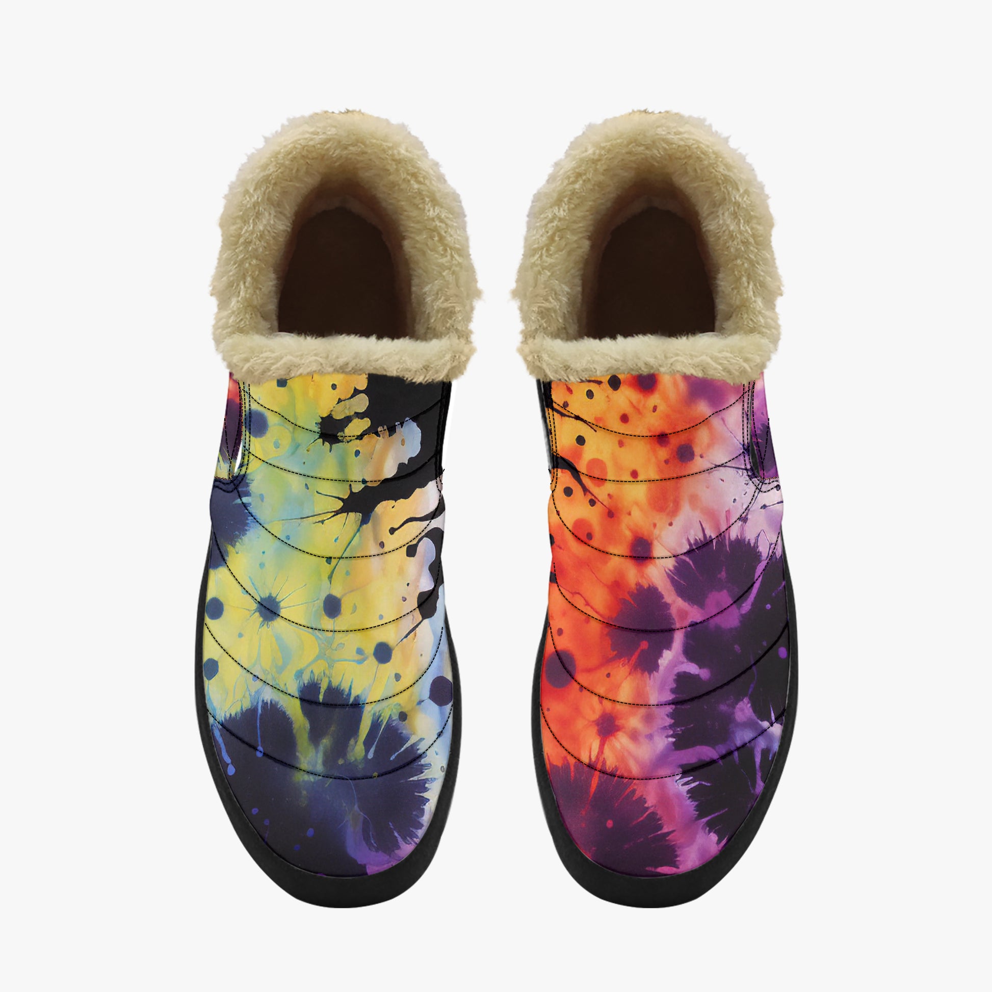 Gothic Tie Dye v3 Faux Fur Slipper Slipper JLR Design