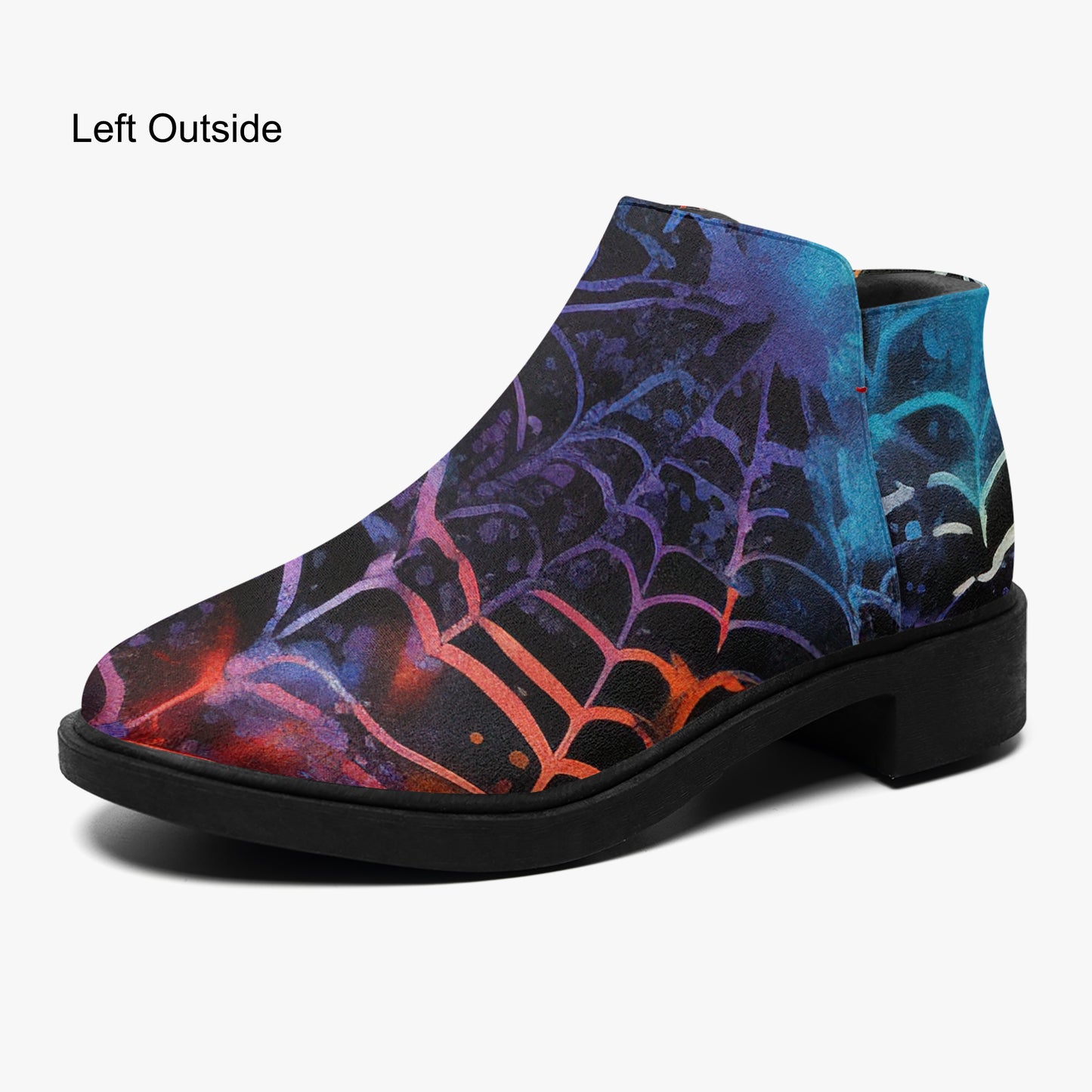 Gothic Tie Dye v4 elegante Reißverschluss-Stiefeletten Stiefeletten JLR Design