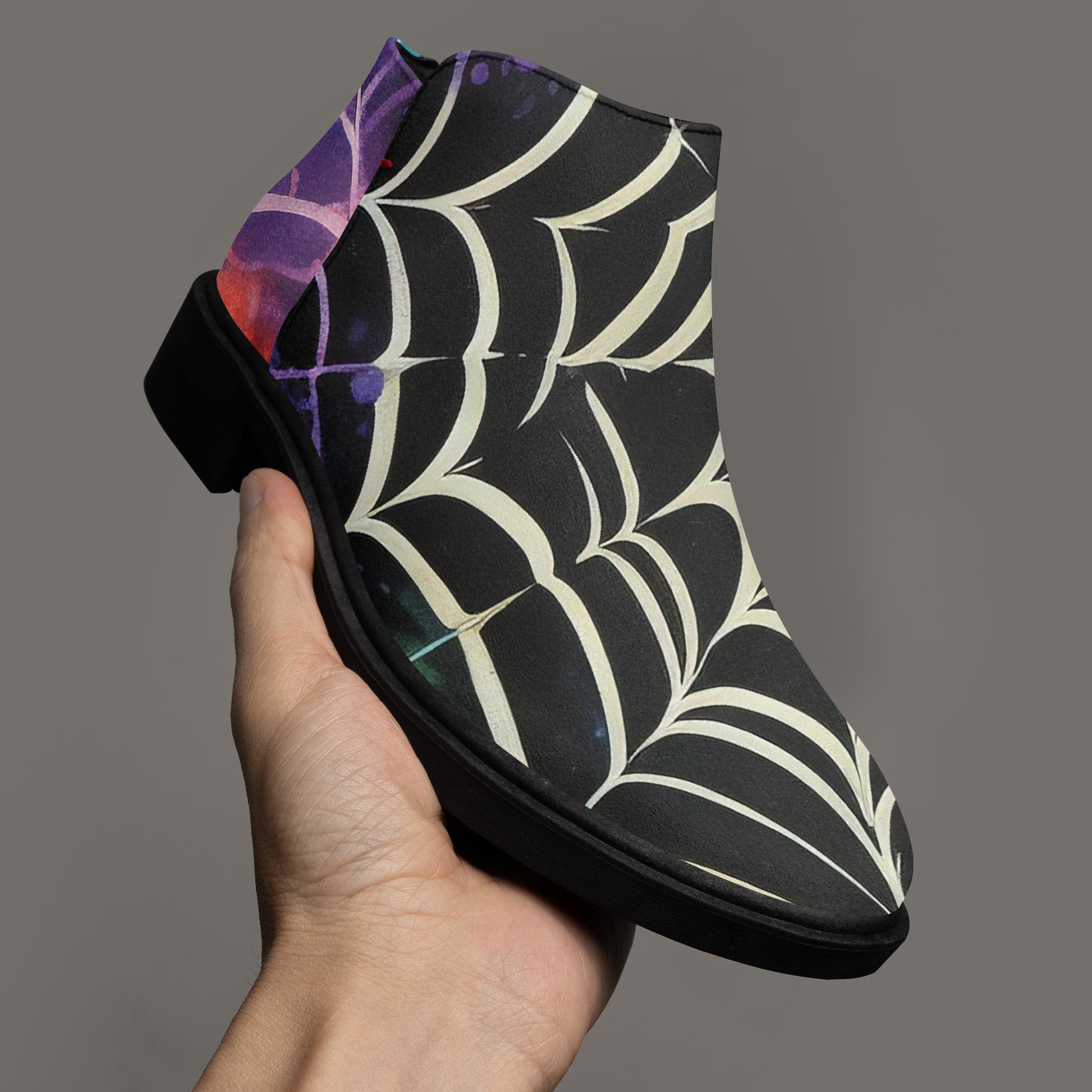 Gothic Tie Dye v4 elegante Reißverschluss-Stiefeletten Stiefeletten JLR Design