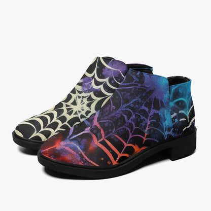 Gothic Tie Dye v4 elegante Reißverschluss-Stiefeletten Stiefeletten JLR Design