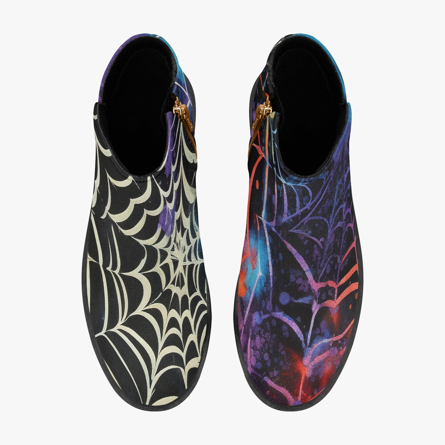 Gothic Tie Dye v4 elegante Reißverschluss-Stiefeletten Stiefeletten JLR Design