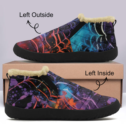 Gothic Tie Dye v4 Faux Fur Slipper Slipper JLR Design