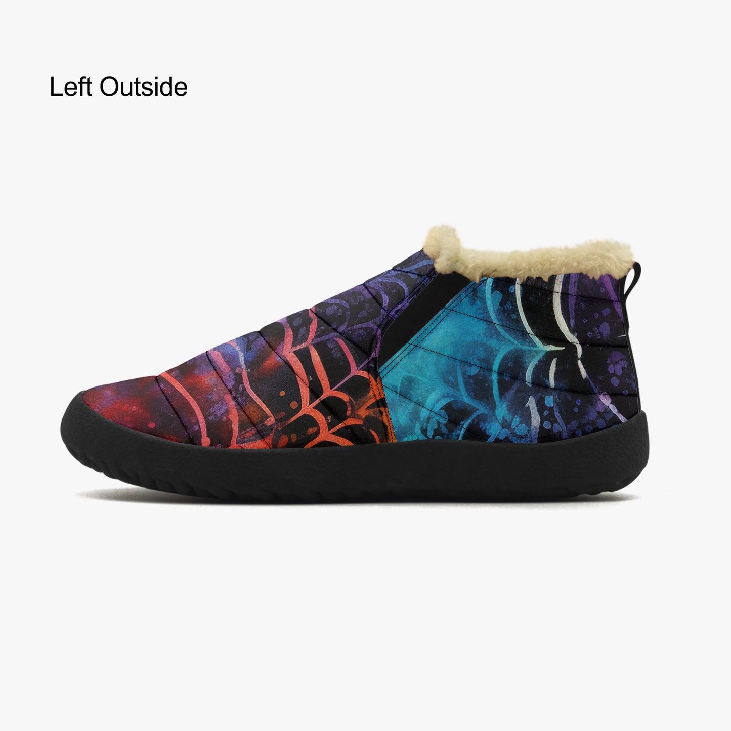 Gothic Tie Dye v4 Faux Fur Slipper Slipper JLR Design