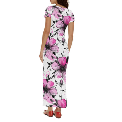 graffiti-bluten-v1-short-sleeve-long-dress-long-dress-jlr-design-65865 - JLR Design