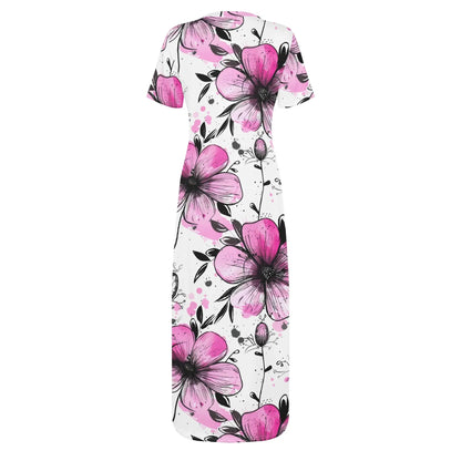 graffiti-bluten-v1-short-sleeve-long-dress-long-dress-jlr-design-29676 - JLR Design
