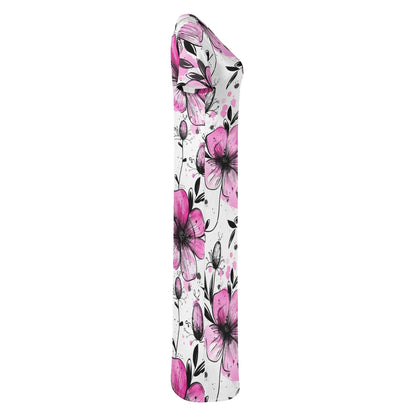 graffiti-bluten-v1-short-sleeve-long-dress-long-dress-jlr-design-77821 - JLR Design
