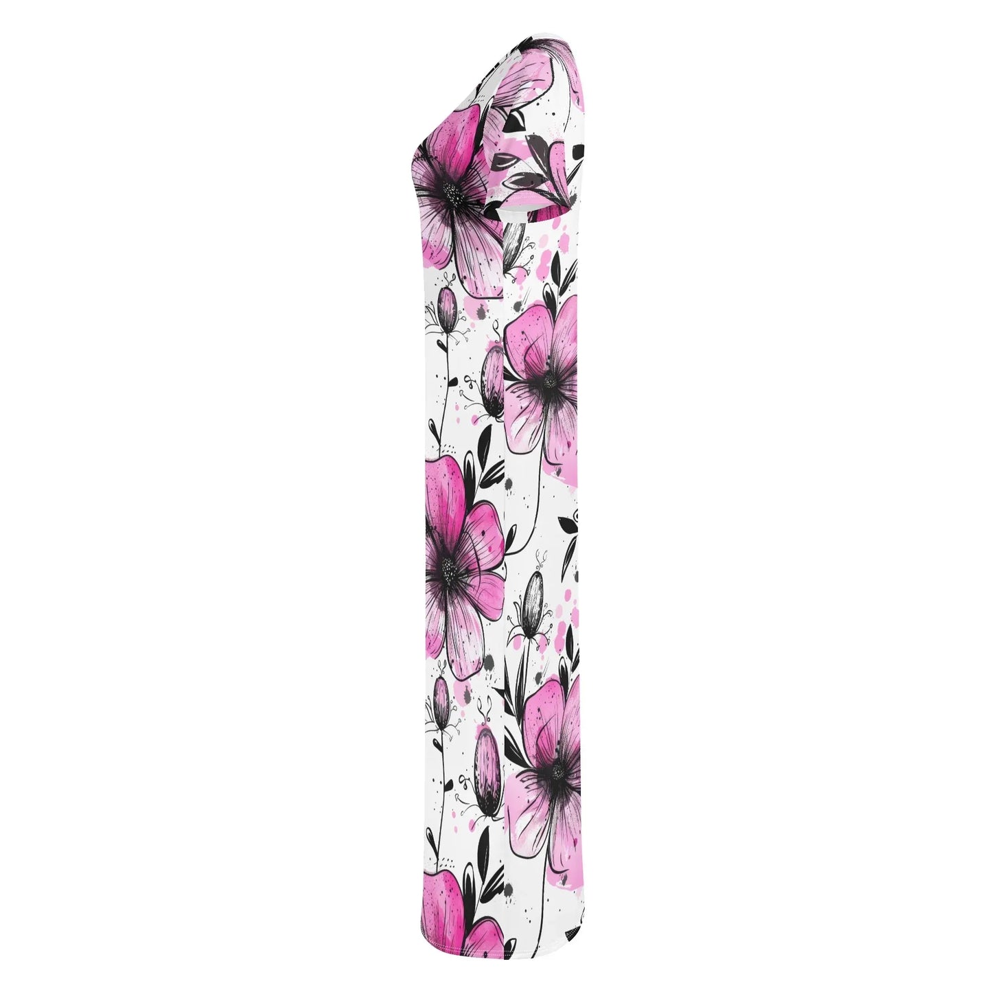 graffiti-bluten-v1-short-sleeve-long-dress-long-dress-jlr-design-85772 - JLR Design