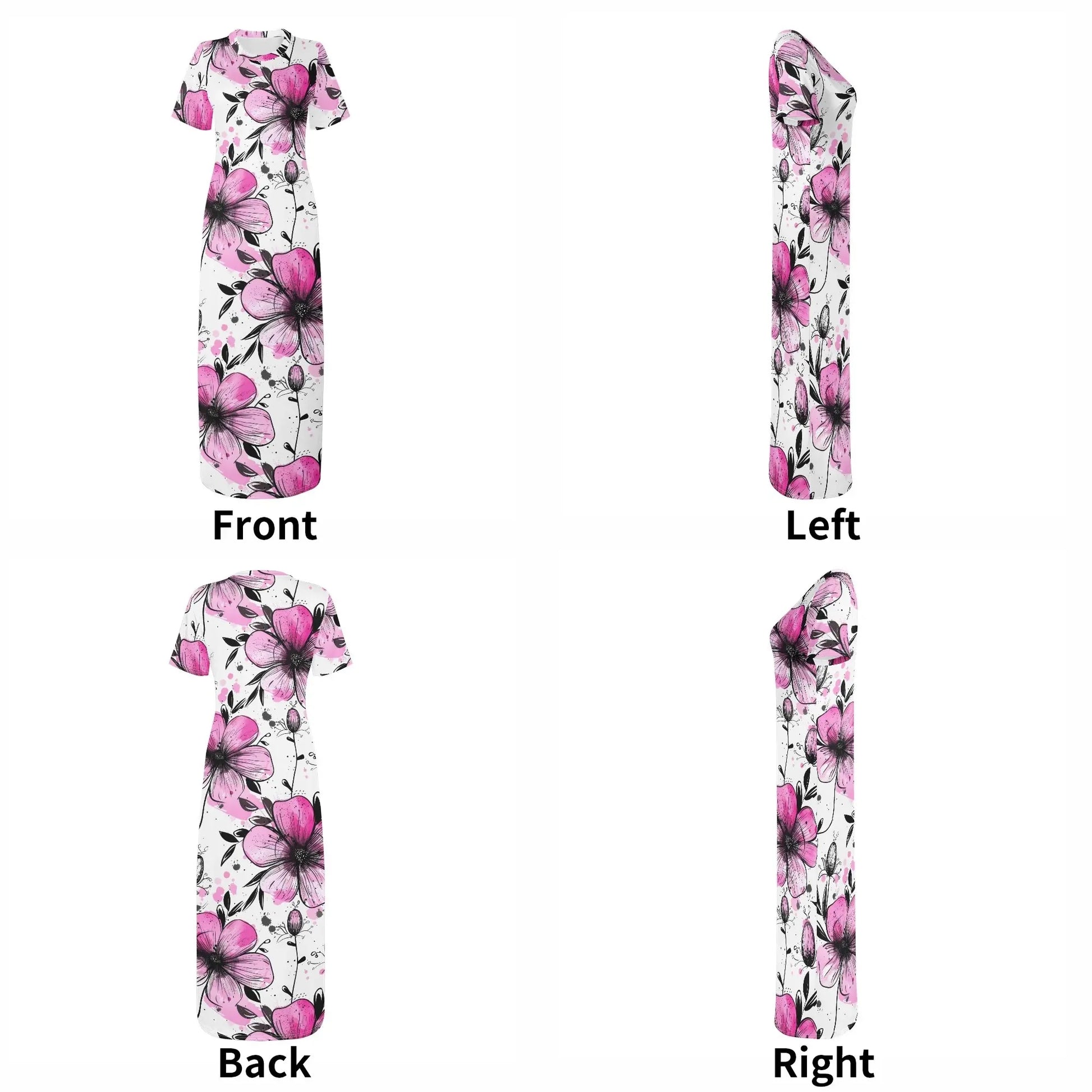 graffiti-bluten-v1-short-sleeve-long-dress-long-dress-jlr-design-57452 - JLR Design