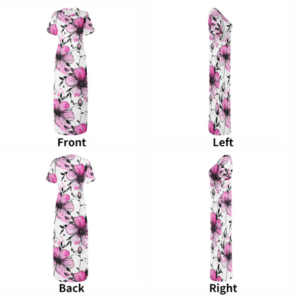 graffiti-bluten-v1-short-sleeve-long-dress-long-dress-jlr-design-57452 - JLR Design