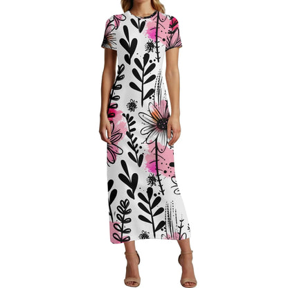 graffiti-bluten-v10-short-sleeve-long-dress-long-dress-jlr-design-17587 - JLR Design
