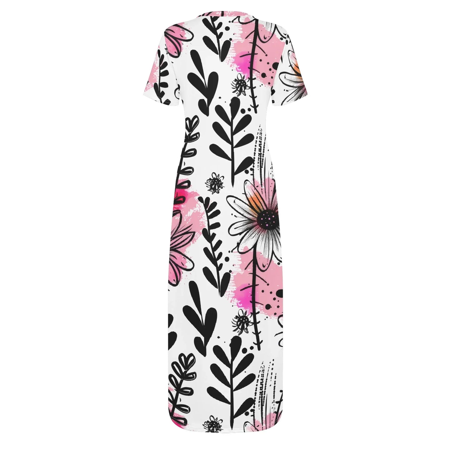 graffiti-bluten-v10-short-sleeve-long-dress-long-dress-jlr-design-59822 - JLR Design