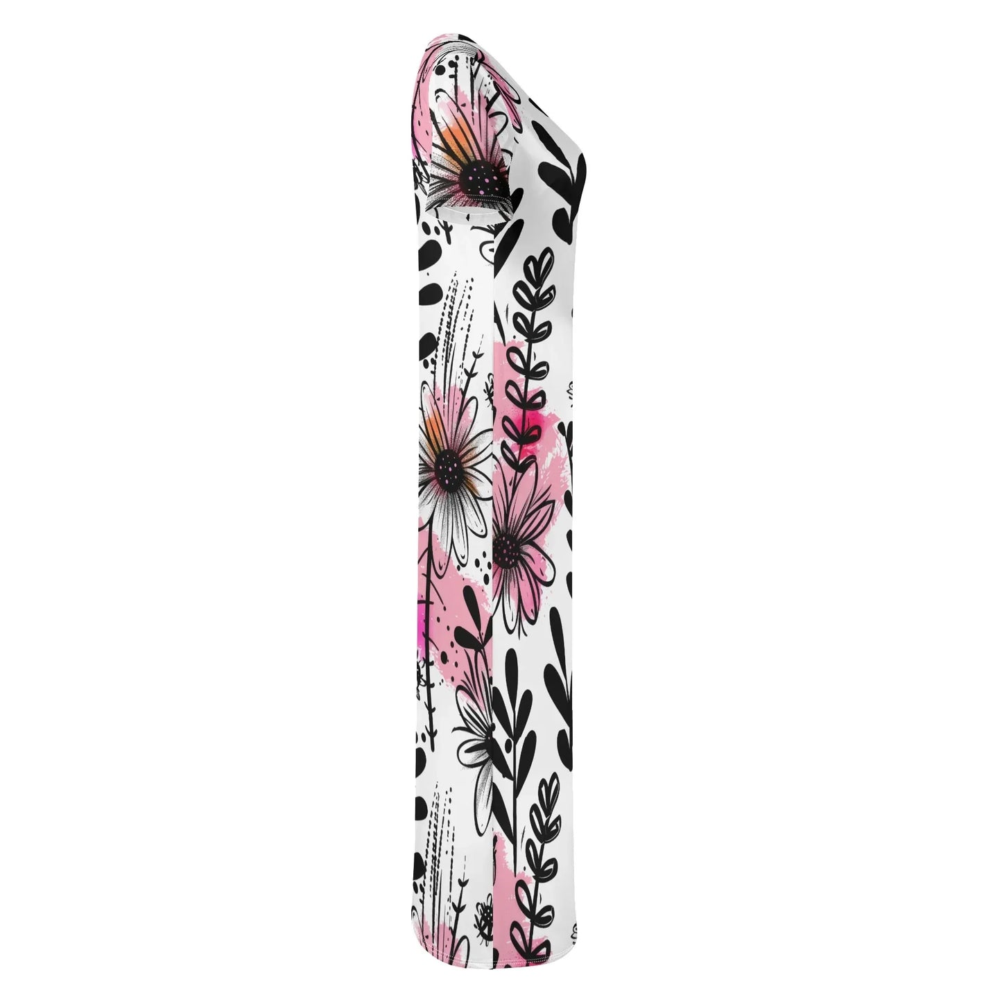 graffiti-bluten-v10-short-sleeve-long-dress-long-dress-jlr-design-29246 - JLR Design
