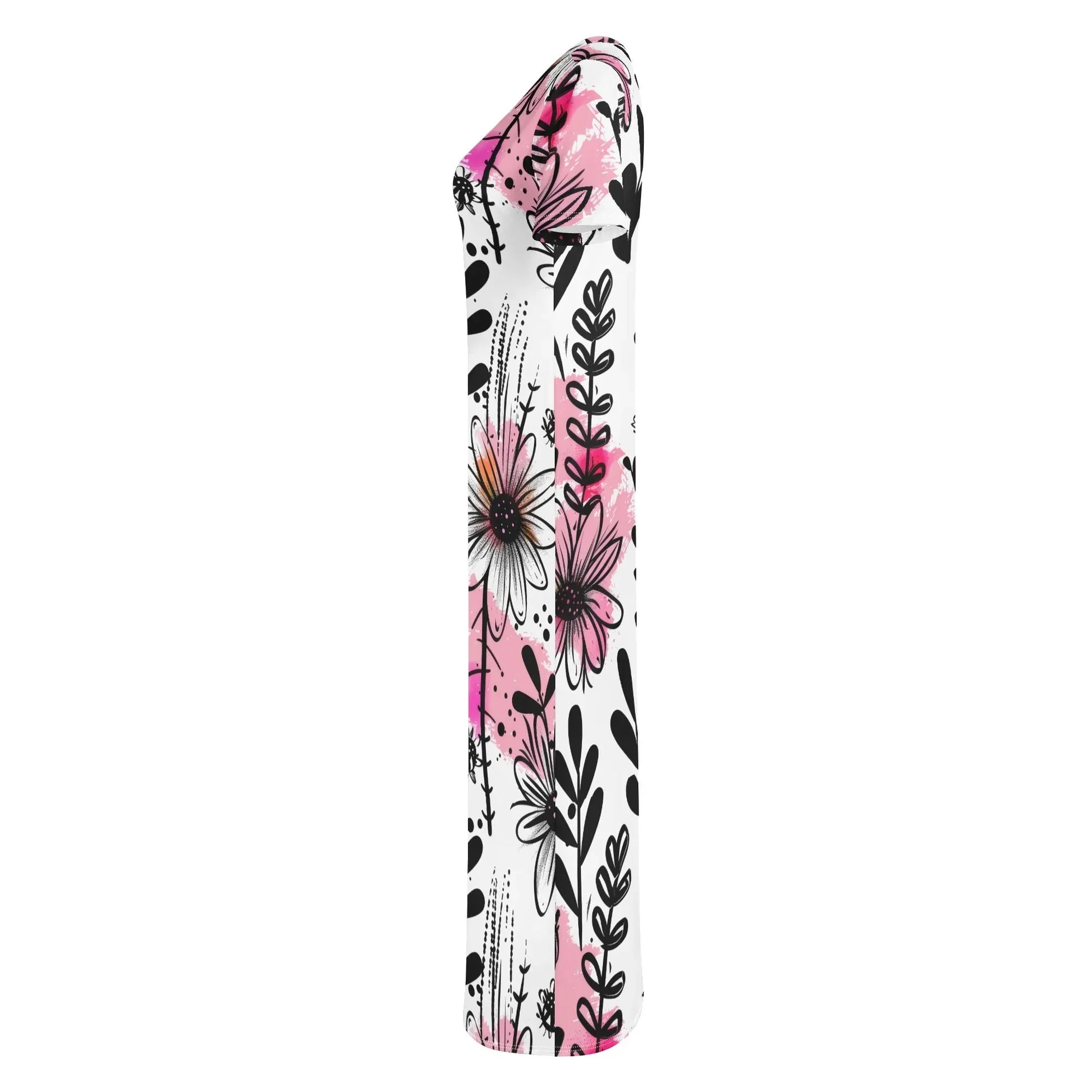 graffiti-bluten-v10-short-sleeve-long-dress-long-dress-jlr-design-25426 - JLR Design